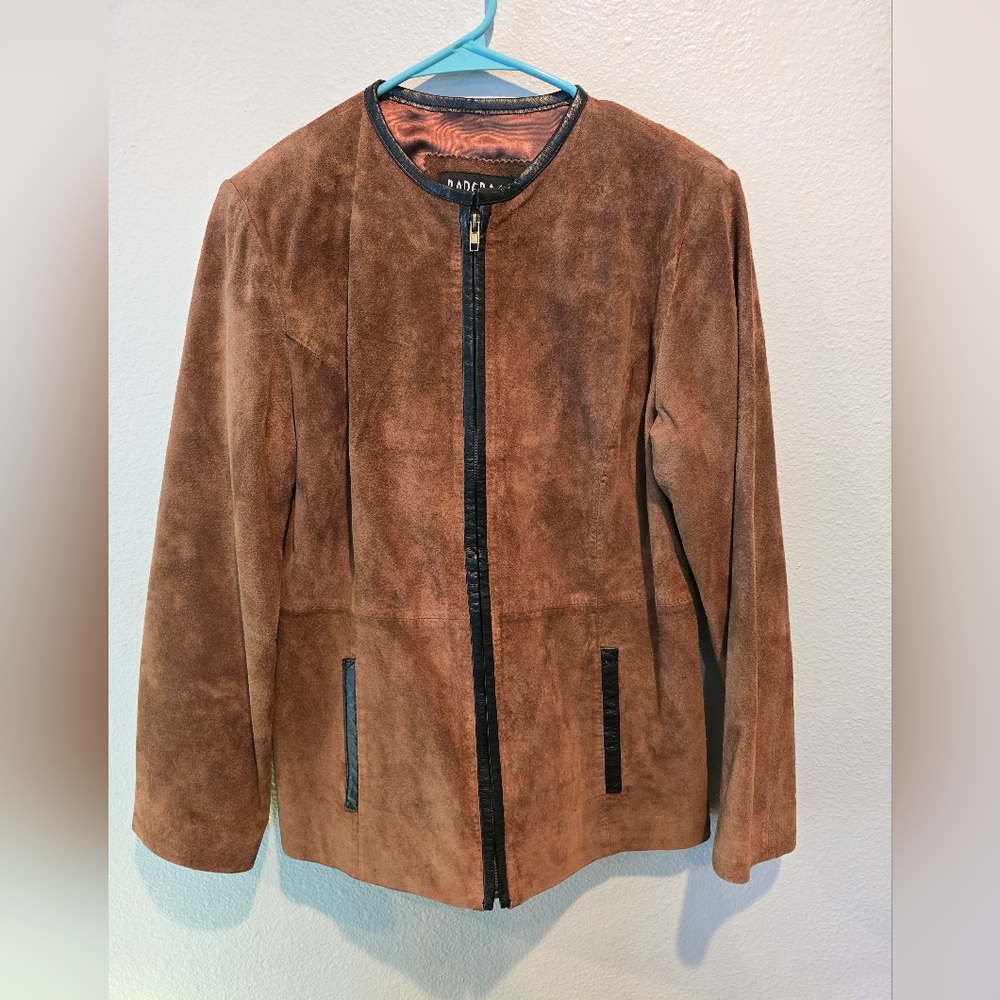 Leather zip up Jacket Small